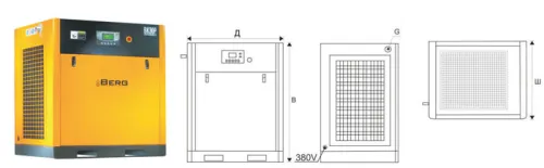 Винтовой компрессор Berg BK-30P 7